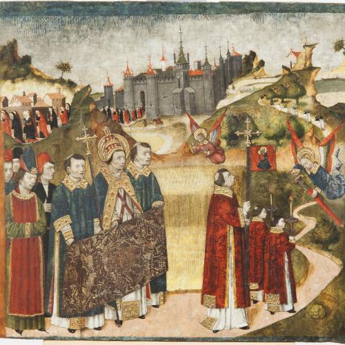 image for: Martín de Soria - Aparició de sant Miquel al castell de Sant&#039;Angelo - Cap a 1470-1485