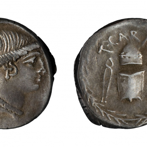 image for: República romana - Denari de la República romana - 46 aC