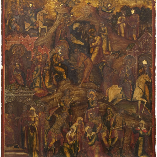 image for: Anònim - Taula amb escenes evangèliques - Segles XVII-XVIII