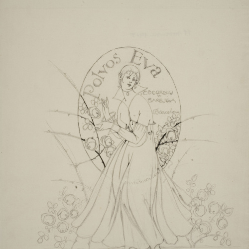 image for: Ismael Smith - Projecte d&#039;anunci per a «Polvos Eva» - 1915