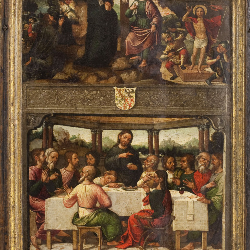 image for: Antonio de Comontes - Crucifixió i Sant Sopar - Entre 1515-1540