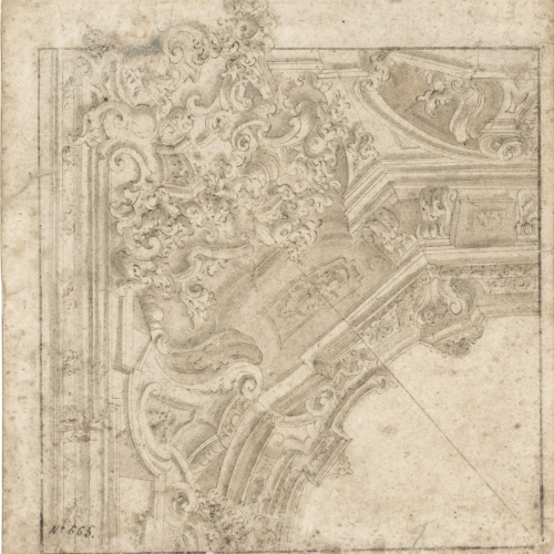 image for: Anònim - Projecte de decoració de sostre - Cap a 1720 -1730