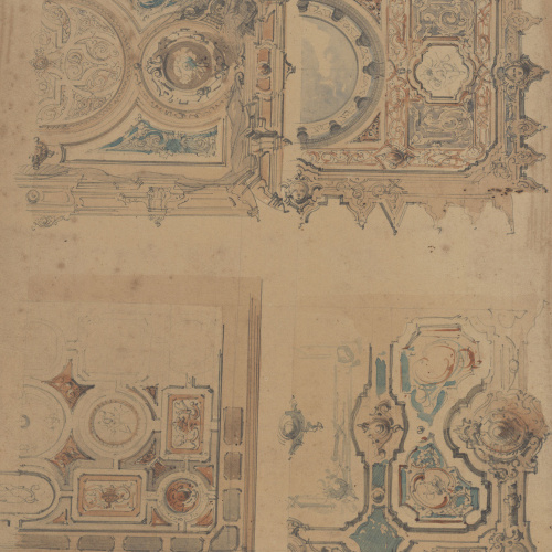 image for: Achille Battistuzzi - Projectes de decoració de sostre - Cap a 1860-1880