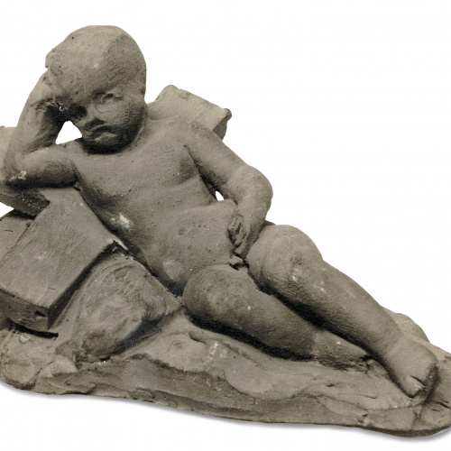 image for: Damià Campeny - Infant nu ajagut damunt una creu - Cap a 1815-1840