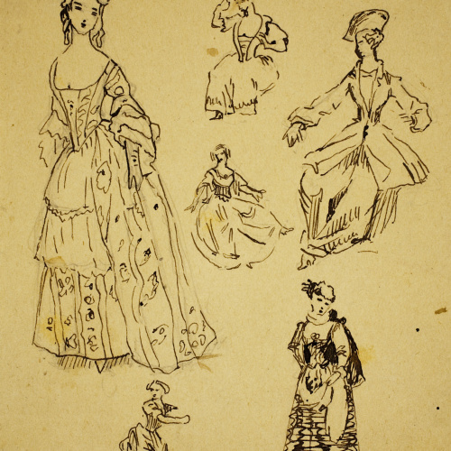 image for: Ismael Smith - Estudi d&#039;indumentària del segle XVIII - Cap a 1910