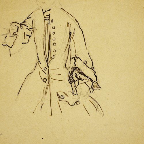 image for: Ismael Smith - Estudi d&#039;indumentària, còpia de Wateau - Cap a 1910