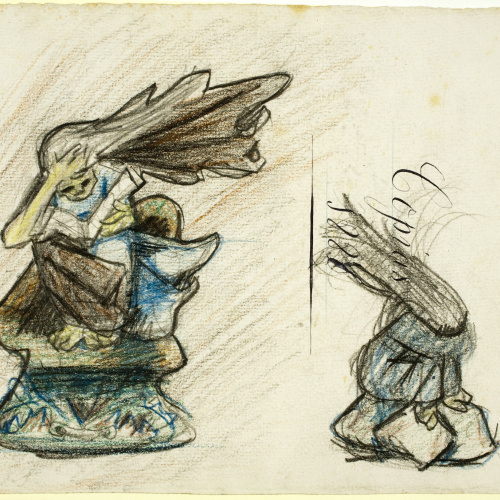 image for: Ismael Smith - Projecte d&#039;escultura (anvers) / Projecte d&#039;escultura (revers) - 1902