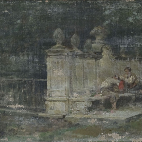 image for: Josep Benlliure Gil - Pillets a Villa Borghese - Cap a 1880-1900