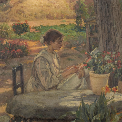 image for: Josep Triadó - Nena puntaire - Cap a 1918