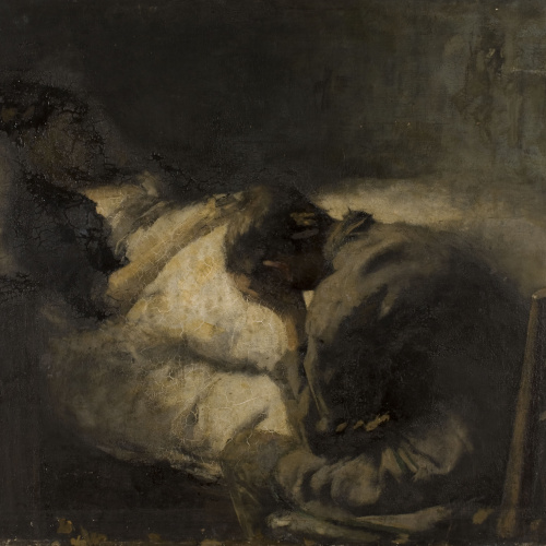 image for: Théodor Hummel - Al costat del llit de mort de la mare - Cap a 1890-1892