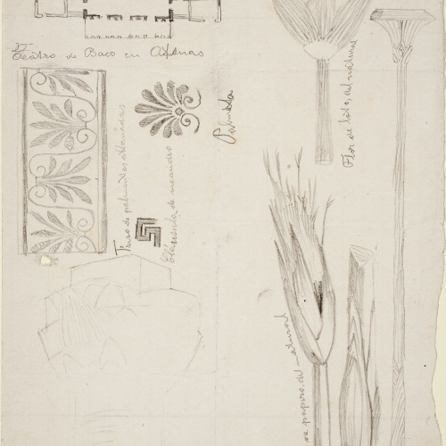 image for: Ismael Smith - Motius decoratius del teatre de Bacus a Atenes - Cap a 1911