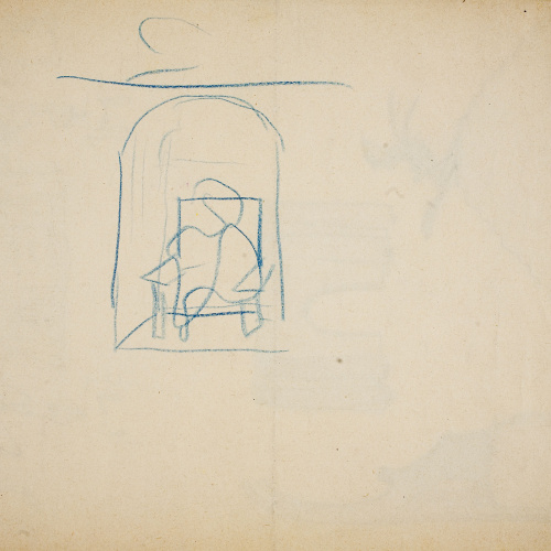 image for: Ismael Smith - Projecte del monument a Manuel Milà i Fontanals (anvers) / Croquis inconcret (revers) - Cap a 1908 [1]