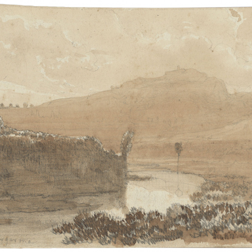 image for: Lluís Rigalt - Per pont de Targarona. Riu Ges. S. Vicenç de Torelló - 1853