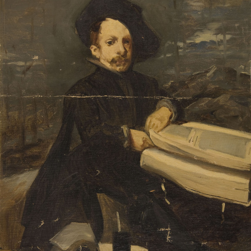 image for: Claudi Lorenzale - Còpia d&#039;«El Primo» de Velázquez - Cap a 1851