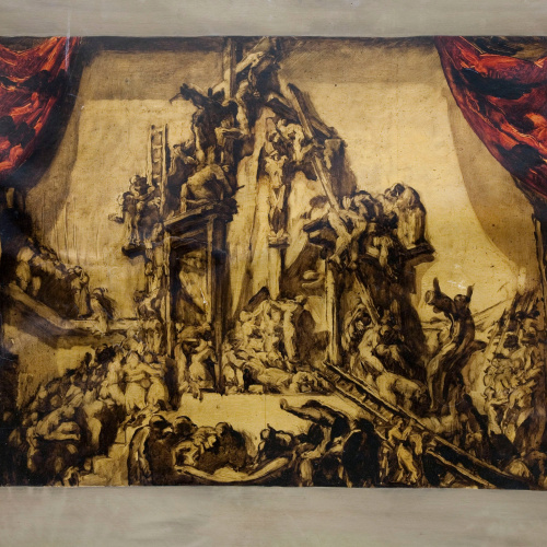 image for: Josep Maria Sert - «La dansa de la mort». El Calvari. Absis de la darrera decoració de la catedral de Vic - 1939-1945
