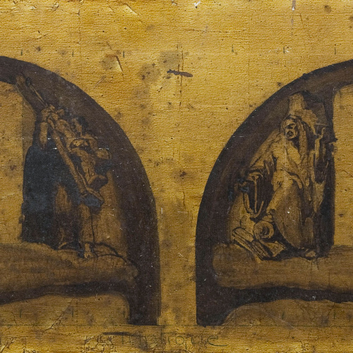 image for: Josep Maria Sert - «La dansa de la mort». Esbossos per a les llunetes de la darrera decoració de la catedral de Vic - 1939-1945