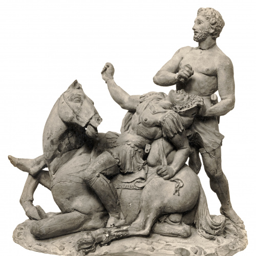 image for: Damià Campeny - Almogàver matant un cavaller francès - Cap a 1836