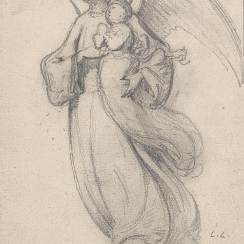 image for: Claudi Lorenzale - Àngel amb el Nen als braços - Cap a 1850-1870