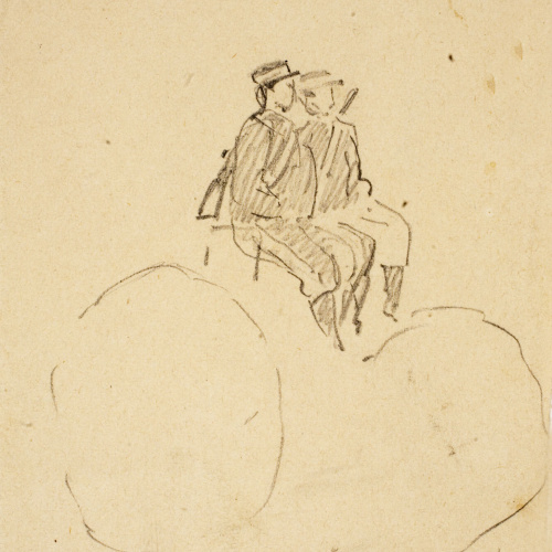 image for: Josep Lluís Pellicer - Apunt d&#039;artillers - Cap a 1872-1876