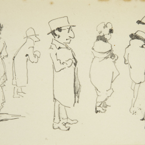 image for: Modest Urgell - Apunt de figures - Cap a 1882