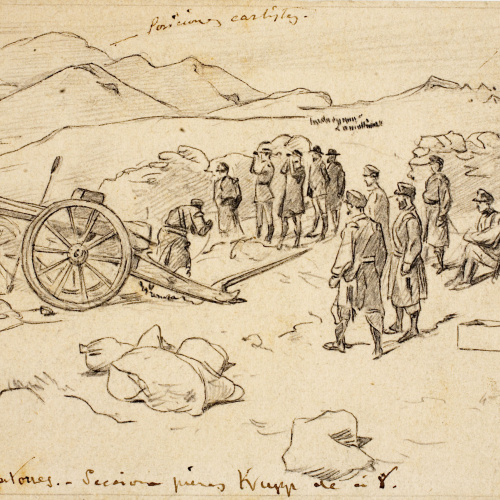image for: Josep Lluís Pellicer - Bateria en Miratorres - Cap a 1872-1876