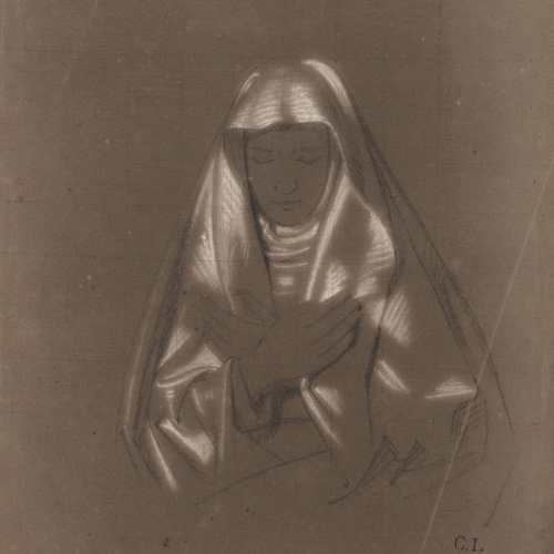 image for: Claudi Lorenzale - Bust d&#039;una monja [?] - Cap a 1850-1870