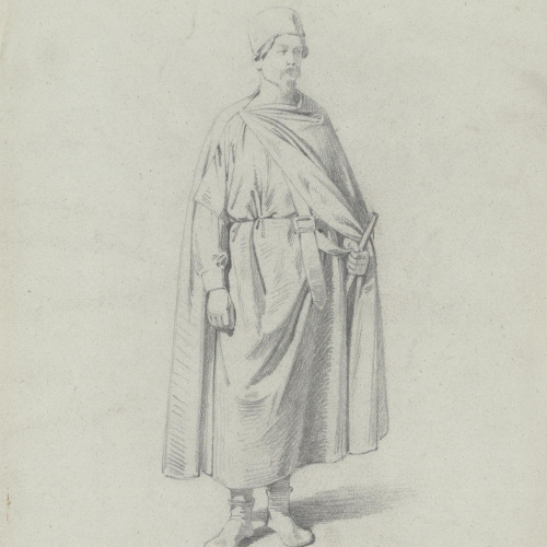 image for: Claudi Lorenzale - Cavaller amb indumentària medieval - Cap a 1860-1880