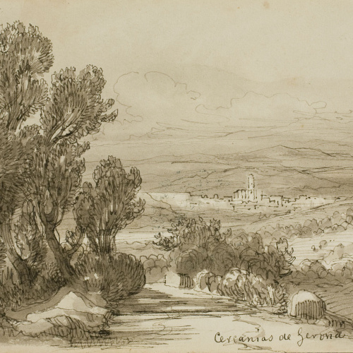 image for: Lluís Rigalt - Cercanías de Gerona - 1850