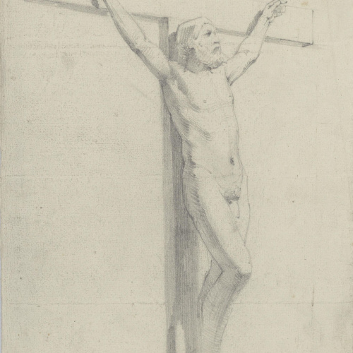 image for: Claudi Lorenzale - Crist clavat a la Creu - Cap a 1850-1860