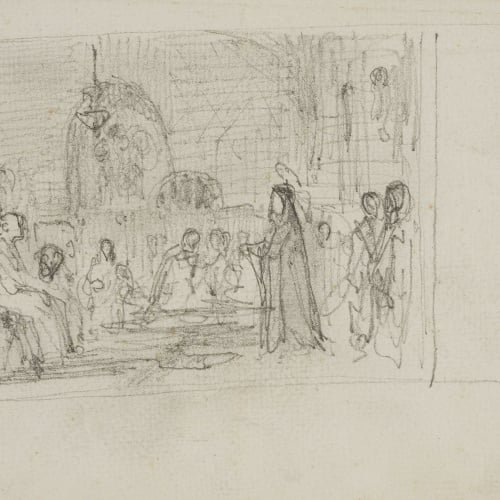 image for: Lluís Rigalt - Croquis del quadre «Santa Teresa de Jesús» de Benet Mercadé - Cap a 1868-1870