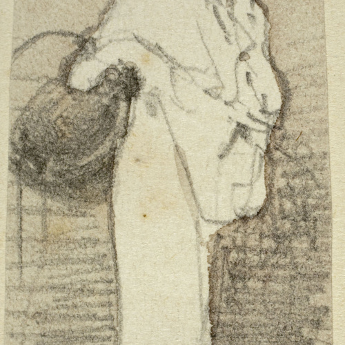 image for: Modest Urgell - Dona amb cistell - Cap a 1864