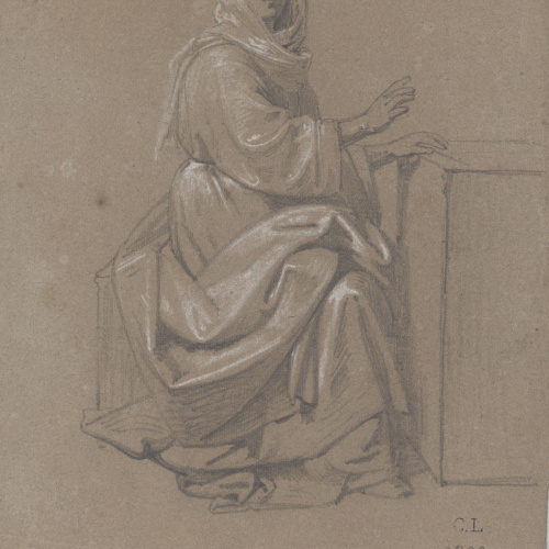 Claudi Lorenzale - Dona asseguda - Cap a 1850-1870 image for: Claudi Lorenzale - Dona asseguda - Cap a 1850-1870