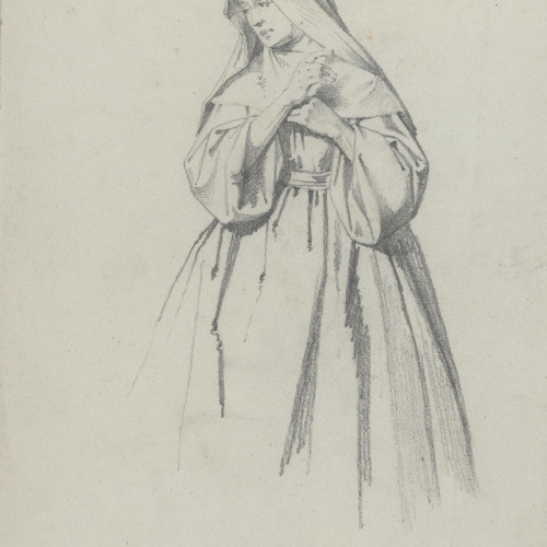 Claudi Lorenzale - Dona religiosa - Cap a 1850-1870 image for: Claudi Lorenzale - Dona religiosa - Cap a 1850-1870