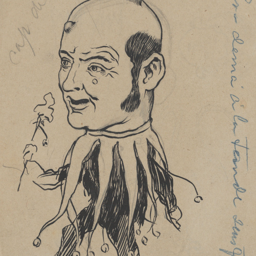 image for: Antoni Utrillo - En Cap-de-llupia, de Vich (anvers) / Croquis de diversos dibuixos i del diable de Berga (revers) - 1902