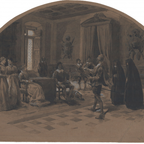 image for: Josep Lluís Pellicer - Escena del Quixot - Cap a 1883
