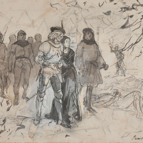 image for: Josep Lluís Pellicer - Escena d&#039;història - 1880