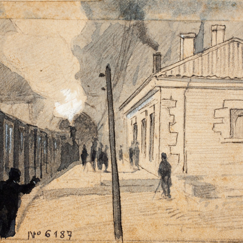 image for: Josep Lluís Pellicer - Estació de tren - 1874