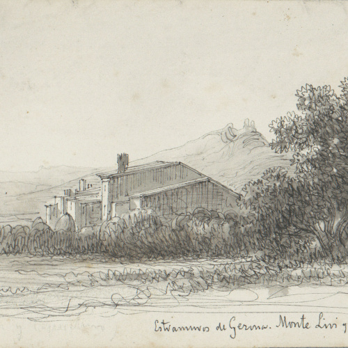 image for: Lluís Rigalt - Estramuros de Gerona. Monte Livi y Capuchinos - 1850