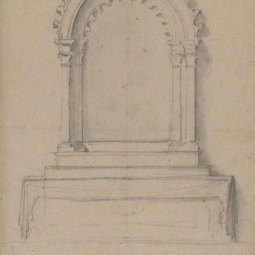image for: Claudi Lorenzale - Estructura del retaule de la Torre del Veguer - Cap a 1877