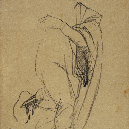 image for: Ramon Martí i Alsina - Estudi de cos sense cap drapejat per al quadre «El Sometent del Bruc» - Cap a 1866