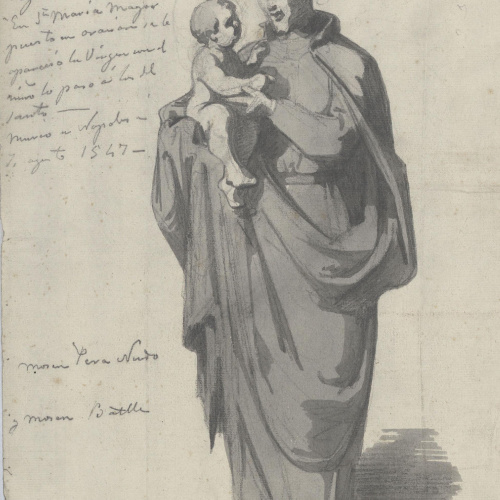 image for: Claudi Lorenzale - Sant Gaietà amb el Nen Jesús - Cap a 1850-1870