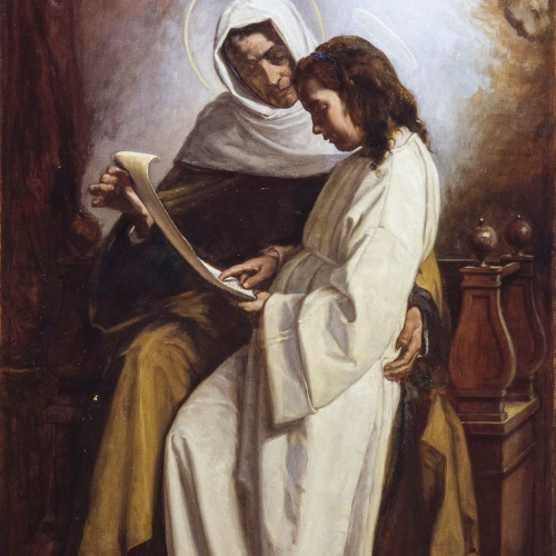 image for: Benet Mercadé - Santa Anna alliçonant la Mare de Déu - Cap a 1877