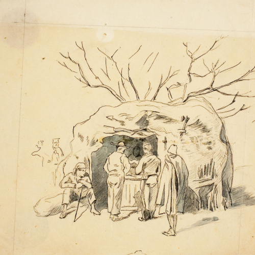 image for: Josep Lluís Pellicer - Soldats en una cantina - Cap a 1872-1876