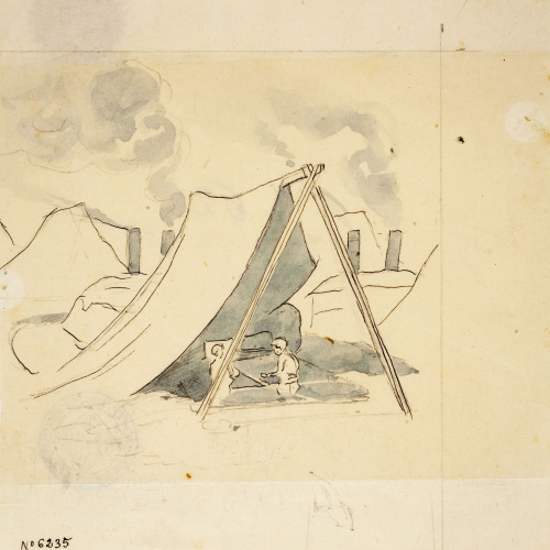 image for: Josep Lluís Pellicer - Tenda de campanya - Cap a 1872-1876