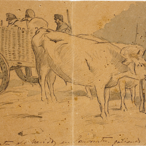 image for: Josep Lluís Pellicer - Una carreta de heridos en Somorrostro - Cap a 1874