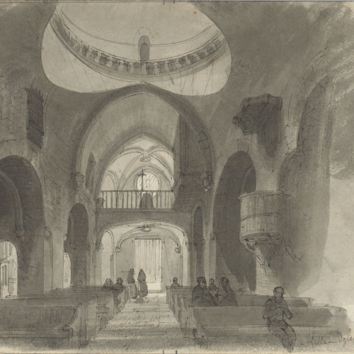 image for: Lluís Rigalt - Alella. Iglesia - Cap a 1850-1860