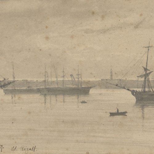 Lluís Rigalt - «Barcelona. Puerto» - Abril de 1869 image for: Lluís Rigalt - «Barcelona. Puerto» - Abril de 1869