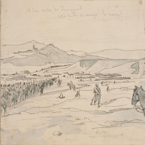 image for: Josep Lluís Pellicer - A la vista de Larraga - 1875