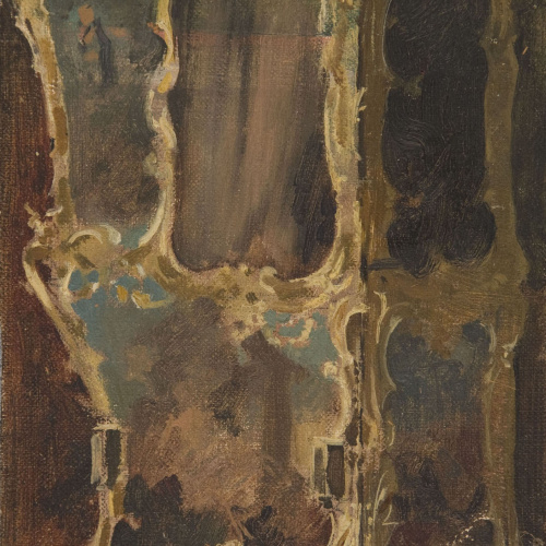 image for: Claudi Lorenzale - Cadira de mà estil Lluís XV - Segona meitat del segle XIX