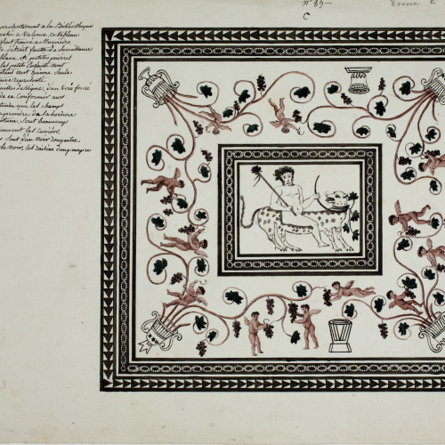 image for: Anònim - Còpia d&#039;un mosaic trobat a Morvedre (Sagunt) - Cap a 1801-1803